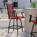 Flash Furniture Outdoor Stool - 30 inch Patio Bar Stool, Red, 2PK 2-ET-SWVLPTO-30-RD-GG